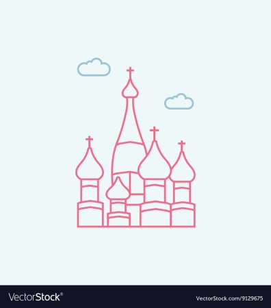 Собор Московского Кремля Василия Блаженного рисунок