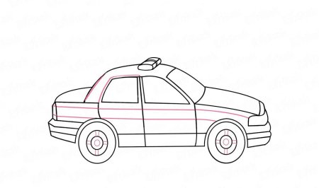 Схема рисования машины для детей