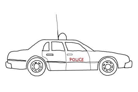 Полицейская машина рисунок для детей