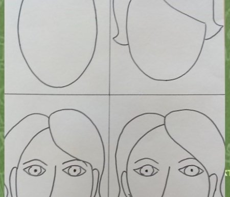 Этапы рисования портрета для дошкольников