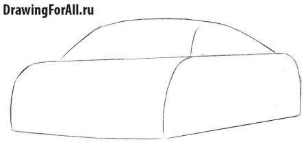 Рисовать Ауди сбоку