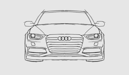 Audi Etron r8 Blueprint