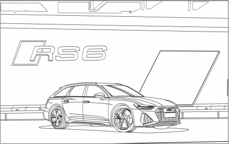 Audi a7 раскраска