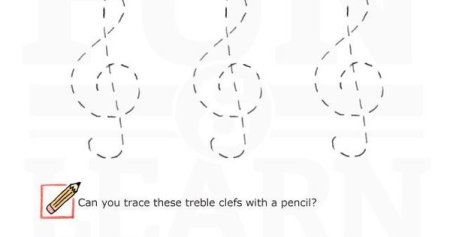 Скрипичный ключ рисование по точкам