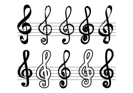 Написание скрипичного ключа