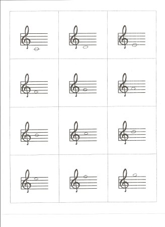 Нотный стан скрипичный ключ