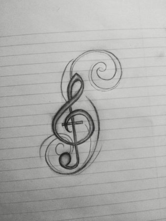Рисование скрипичного ключа