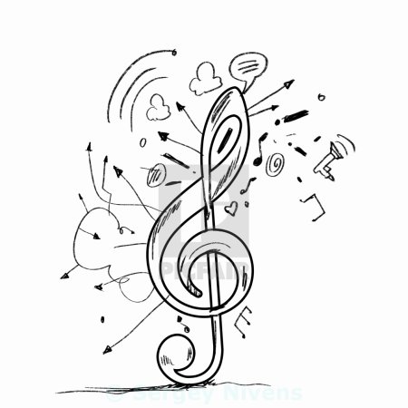 Скрипичный ключ рисунок