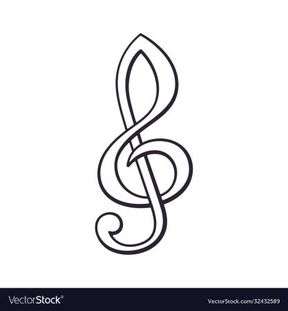 Скрипичный ключ раскраска