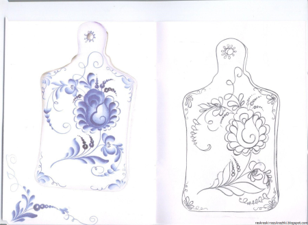 Гжельская и Городецкая роспись