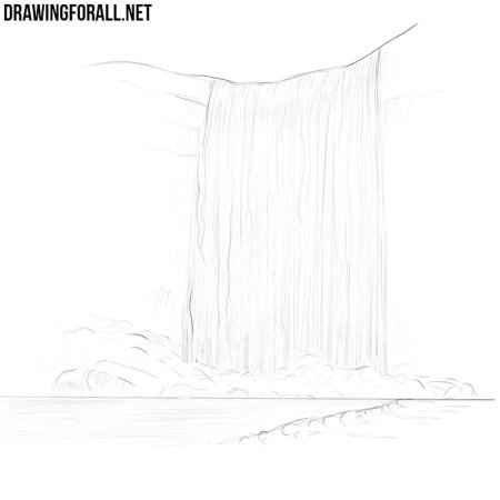 ❤Как нарисовать водопад карандашом поэтапно❤ | ❤Lessdraw❤