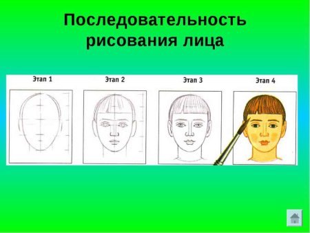 Последовательное рисование портрета