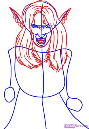 Поэтапное рисование вампиров