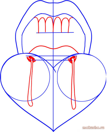 Рисунок зуба по этапно