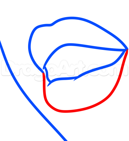 Губы вампира рисунок карандашом