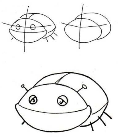 Жук раскраска для детей