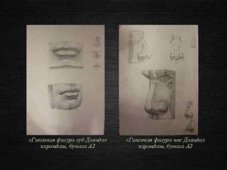 Губы Давида гипсовая фигура