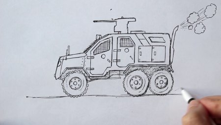 Военные машины рисовать