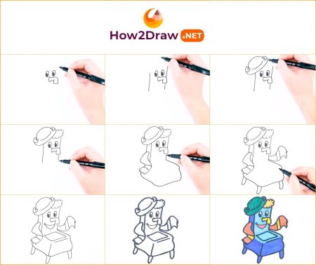 Рисование для детей поэтапно Мойдодыр