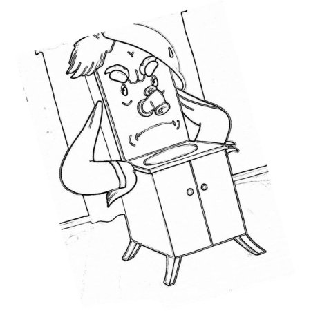 Рисунок к сказке Чуковского Мойдодыр