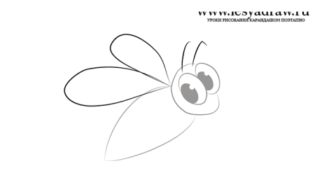 Рисунок пчелки для детей карандашом срисовать