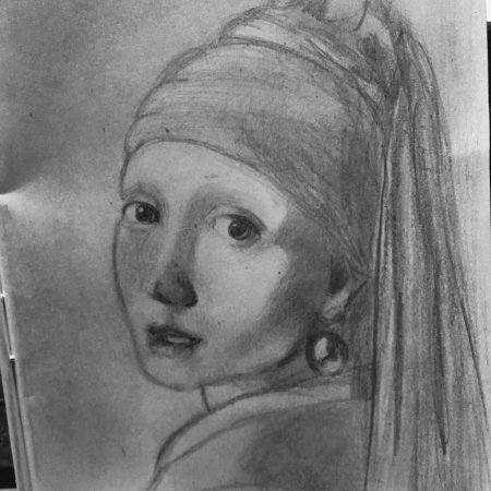 Девушка с жемчужной сережкой раскраска