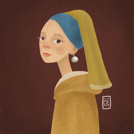 Рембрандт девушка с сережкой