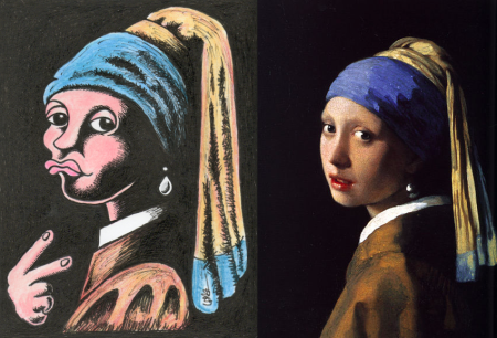 Девушка с жемчужной сережкой раскраска