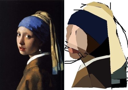 Девушка с сережкой карандашом