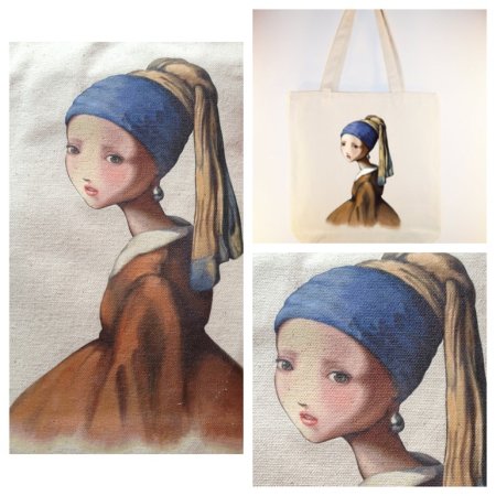 Девушка с жемчужной сережкой вектор