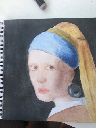 Ян Вермеер девушка с жемчужной серёжкой оригинал описание