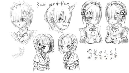 Раскраски аниме рем