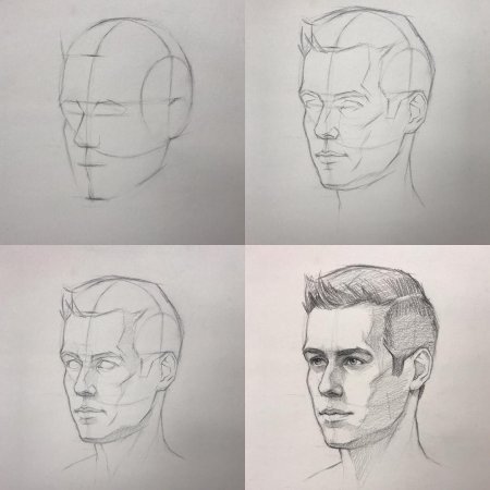 Поэтапное рисование портрета