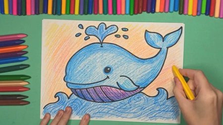 Кит поэтапное рисование