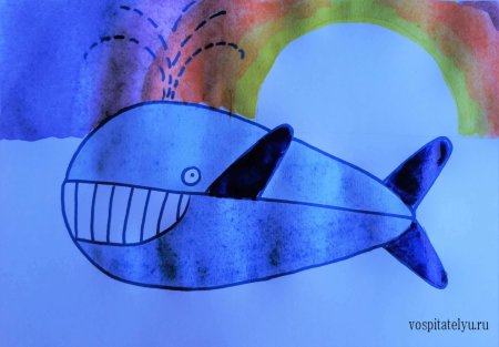 How to draw Whale