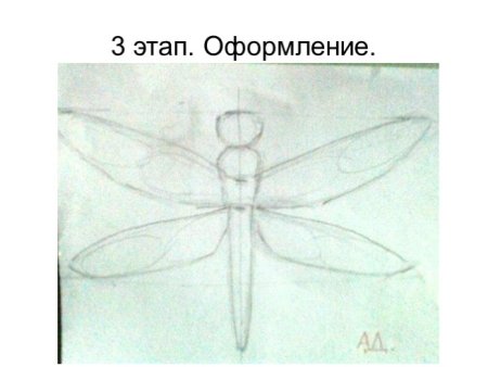 Схема рисования Стрекозы
