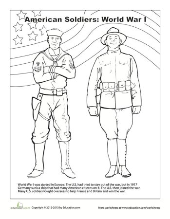 1 Мировая война раскраски