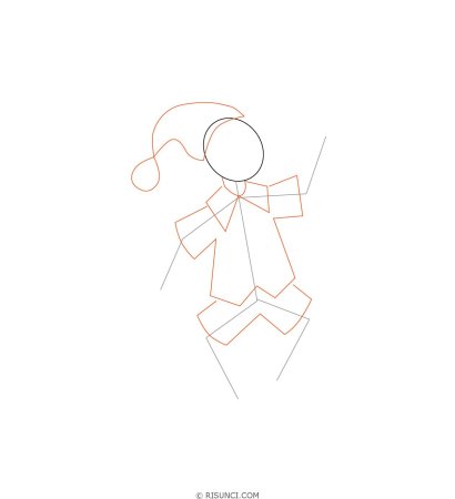 Поэтапное рисование Буратино для детей