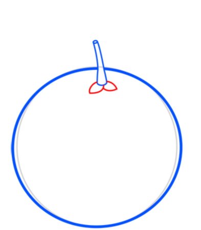 Поэтапное рисование апельсина