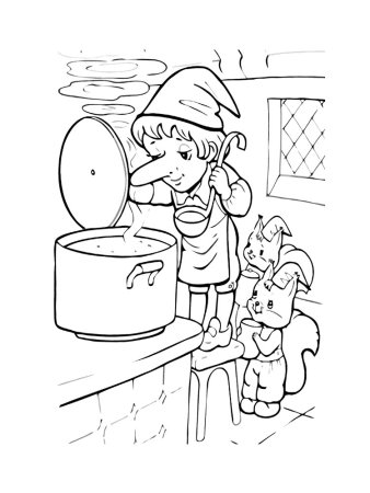 Гауф карлик нос раскраска