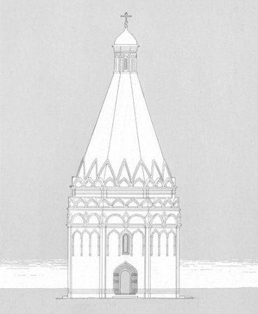 Церковь Вознесения Христова в селе Коломенском рисунок