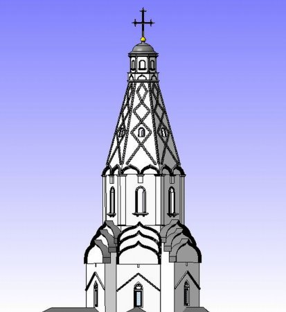 Церковь Вознесения в Коломенском чертежи