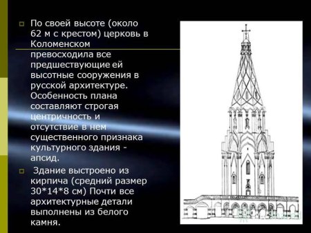Храм Вознесения Господня Коломенское чертежи