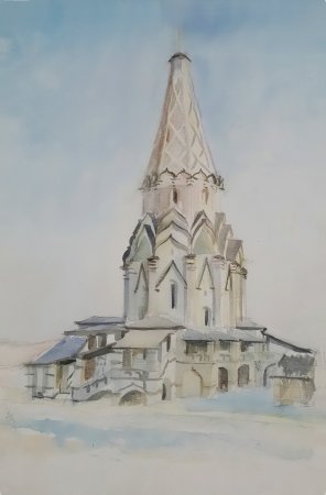 Церковь Вознесения в Коломенском отмывка