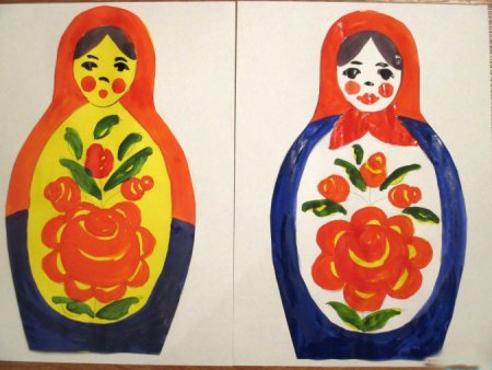 Рисование Матрешка Полхов Майдан