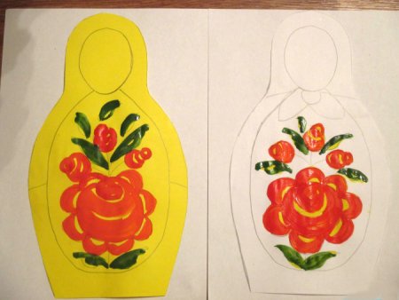 Рисование Полхов майдановской матрешки