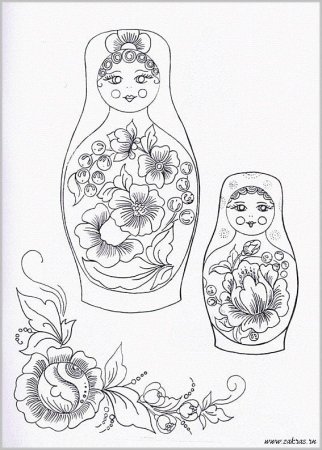 Раскраска Полхово Майданская матрёшка