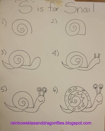 Улитка рисунок пошагово