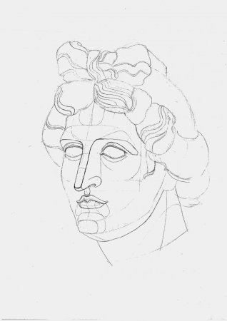 Гипсовая голова Аполлона Академический