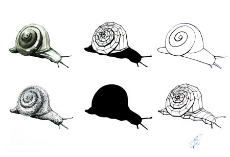 Поэтапное рисование улитки для детей
